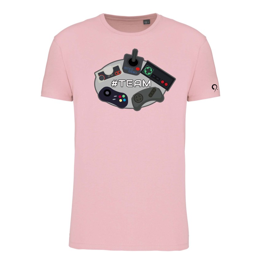 T-Shirt team Consoles inconnues Rose